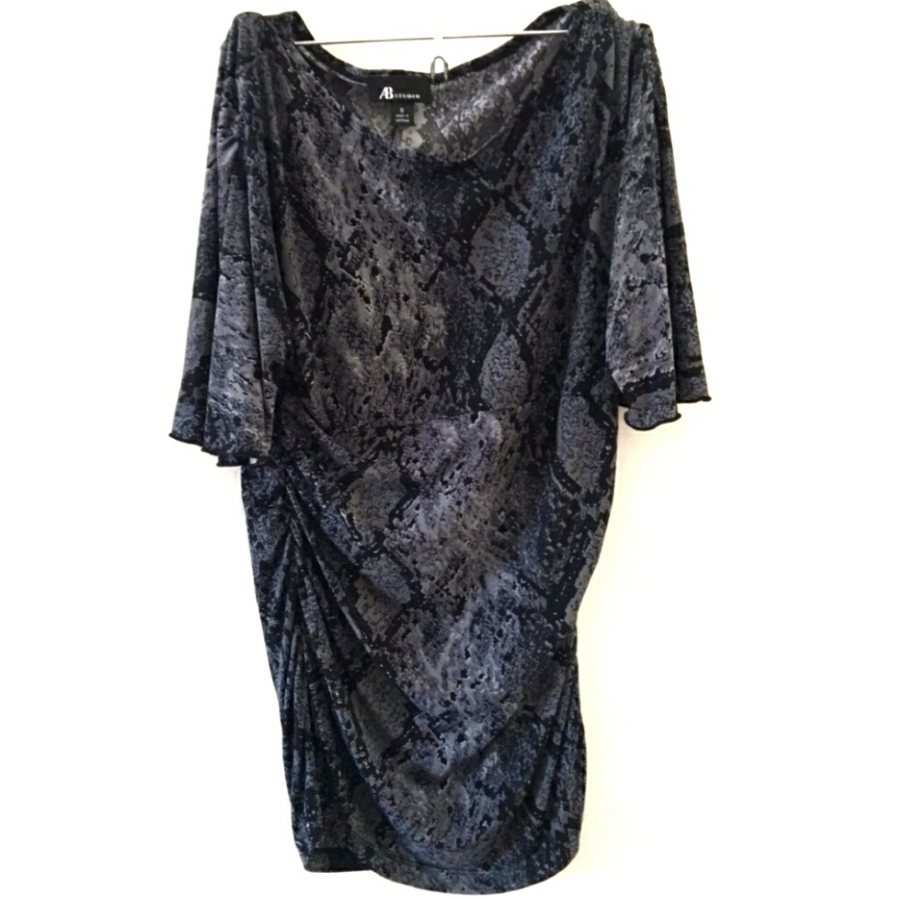 Ruched Animal Print Blouse Soft